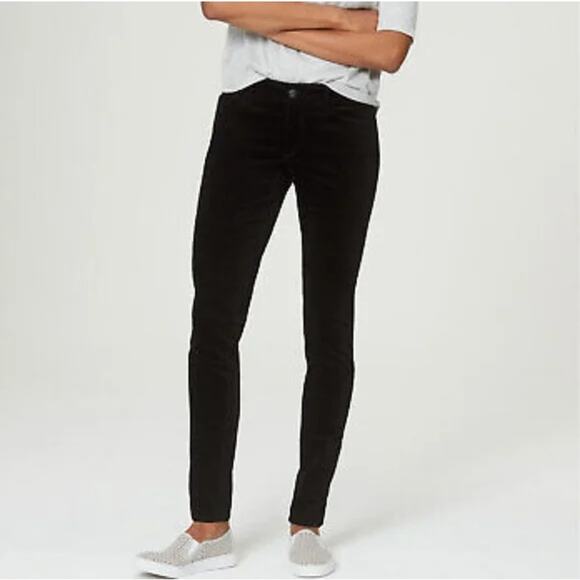 Ann Taylor LOFT Gray Corduroy Curvy Skinny Pants Women's Size 25/0 - Picture 1 of 8